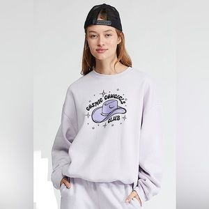 PacSun Cosmic Cowgirl Crew Neck Sweatshirt Size XS Purple